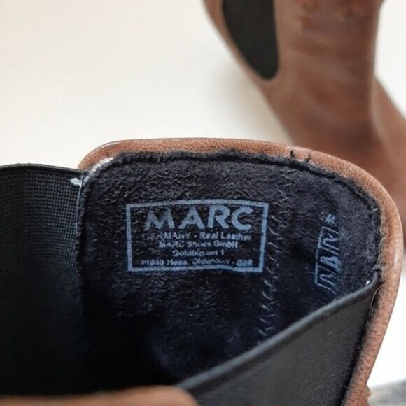 MARC High Heel Ankle Booties Genuine Leather Taupe Sz Eur 42 | US 11-11.5 - Picture 15 of 15